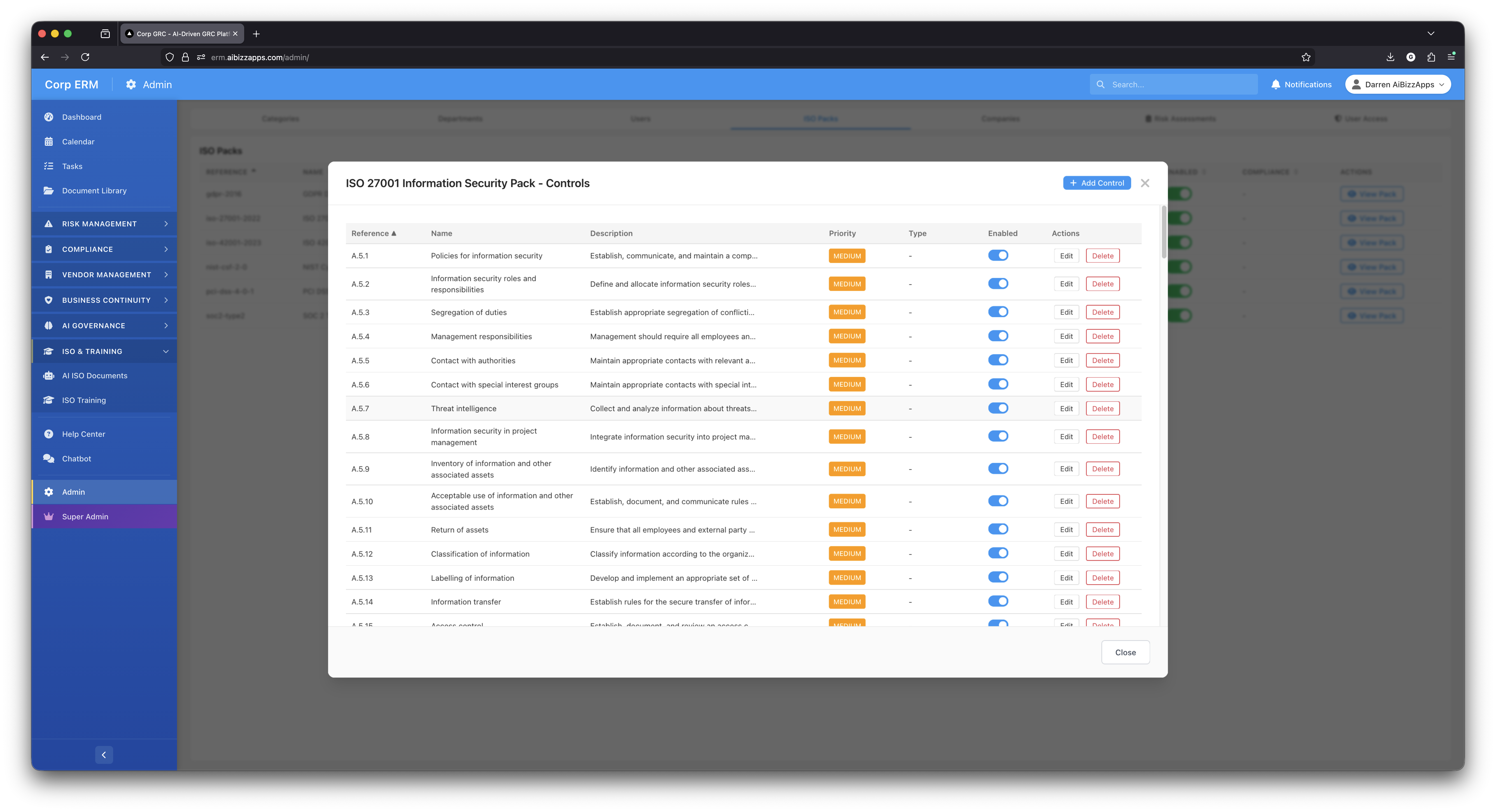 ISO 27001 Controls