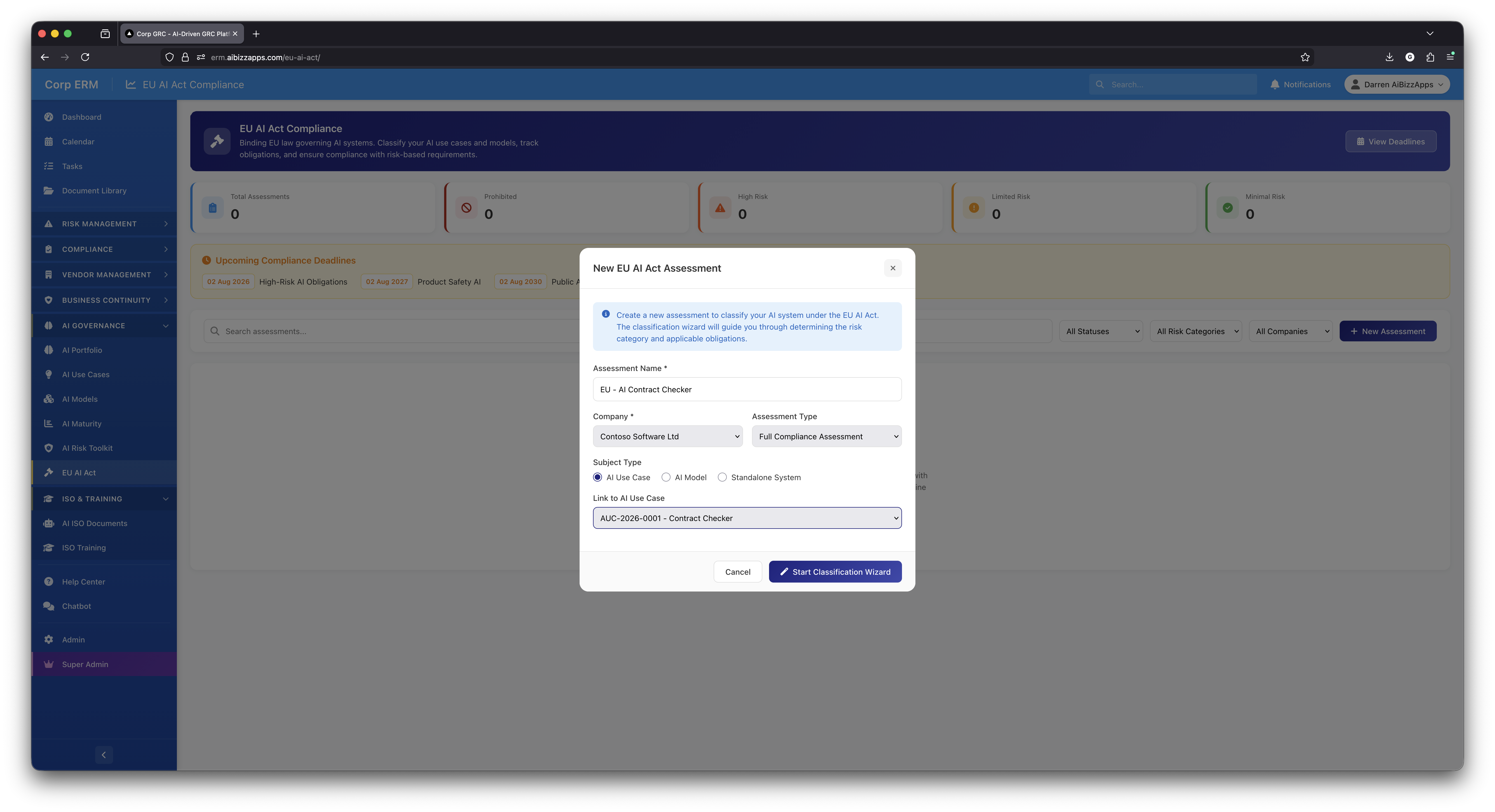 New EU AI Act Assessment Dialog