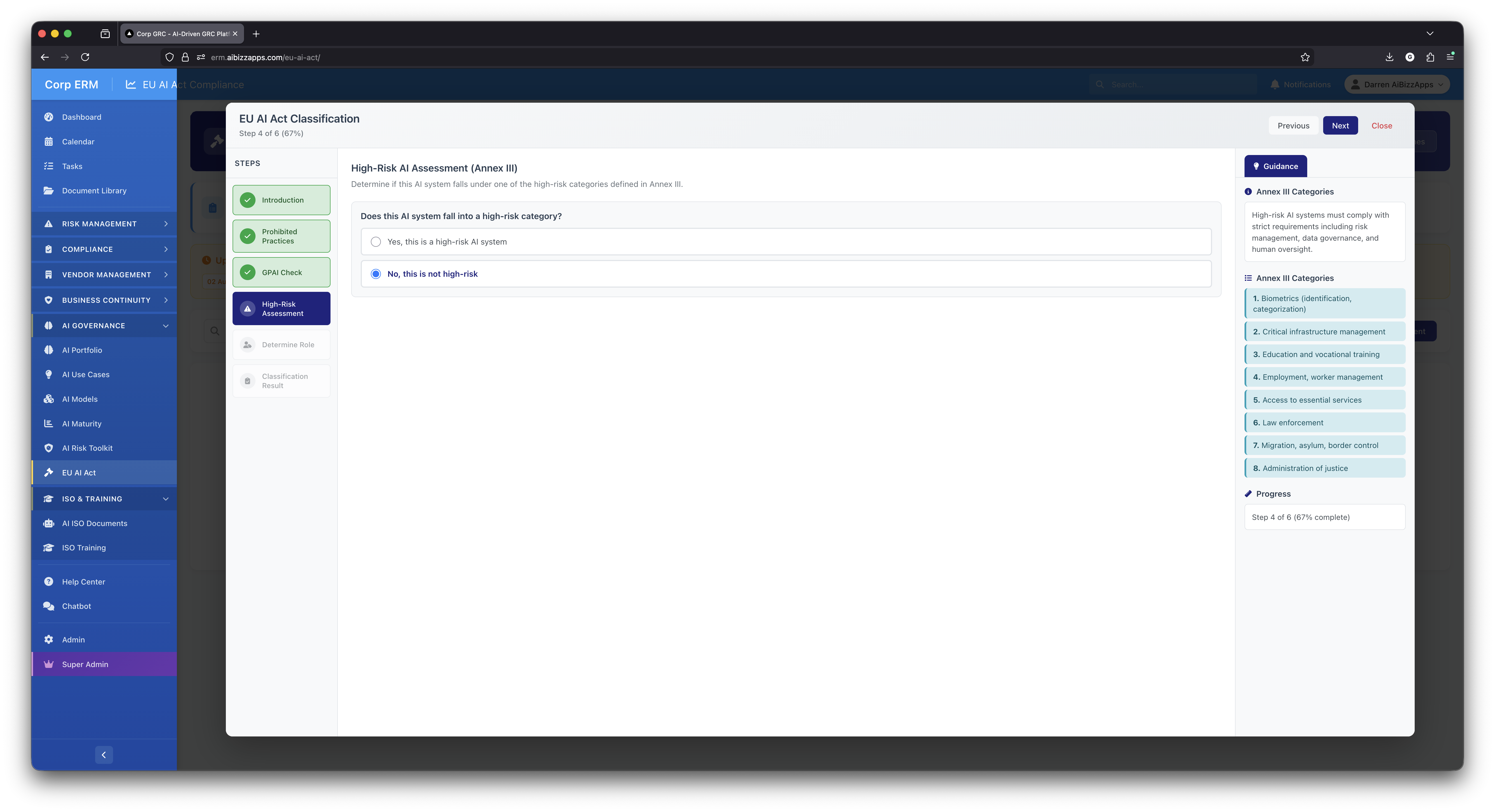Annex III High-Risk Assessment
