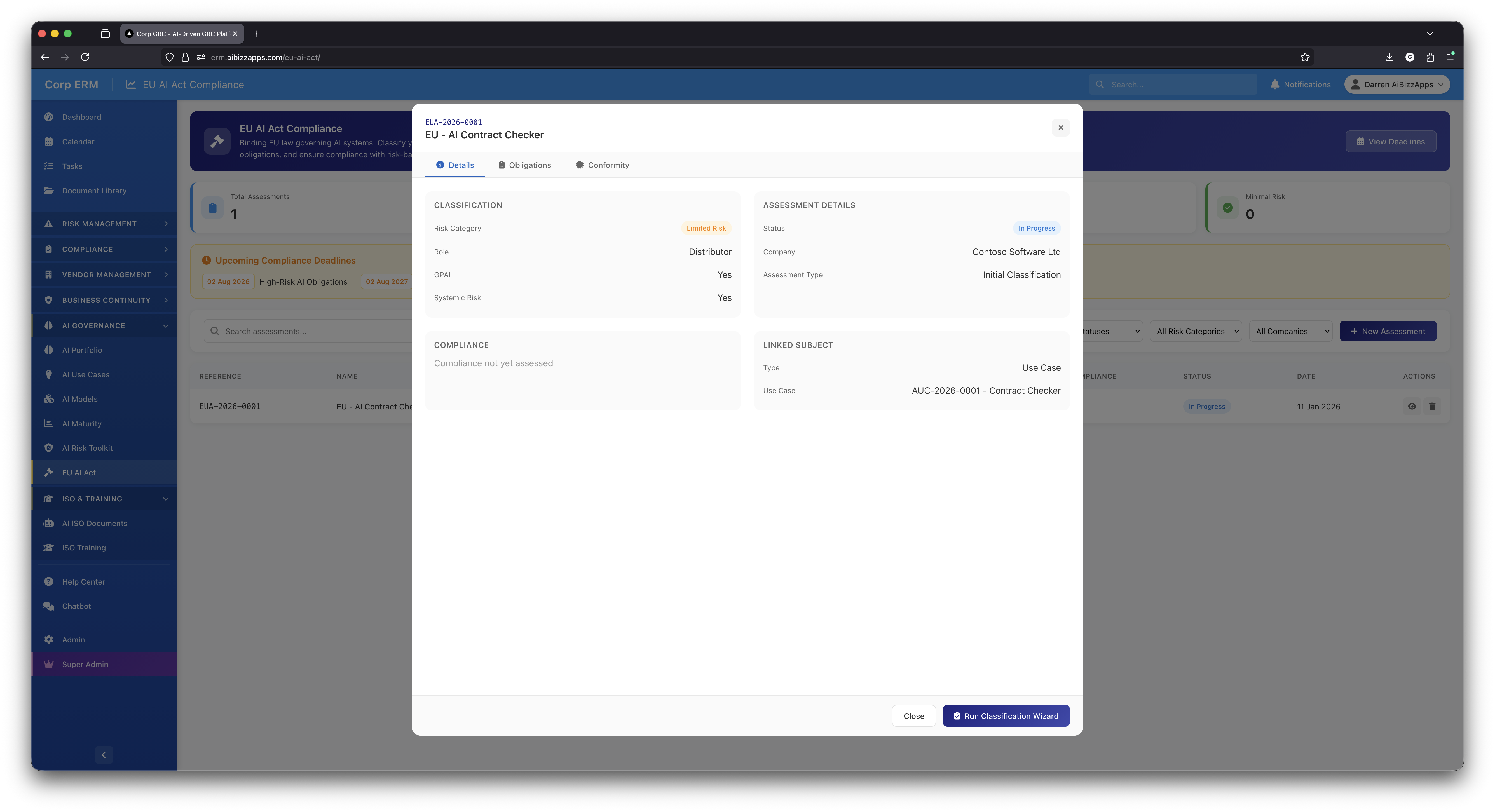 Assessment Details Modal